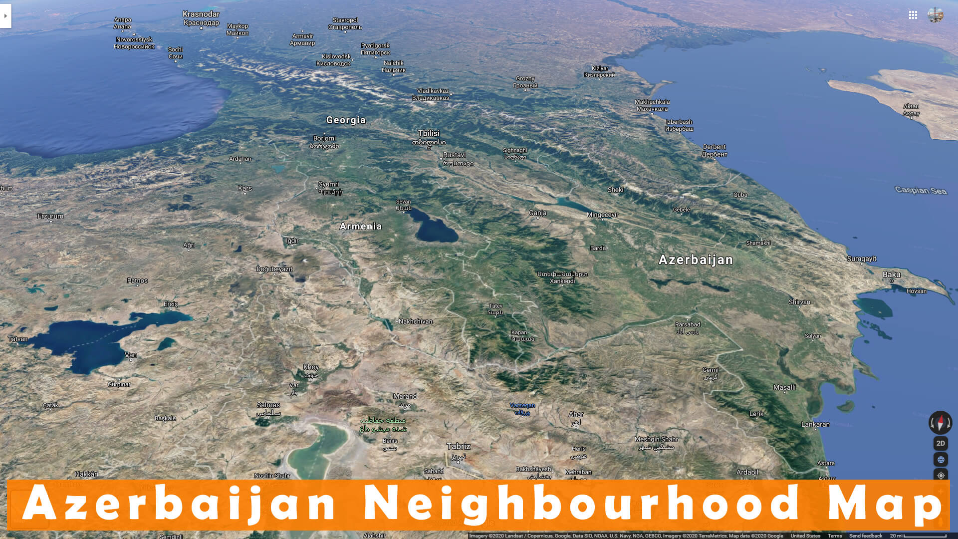 Azerbaijan Neighbourhood Map